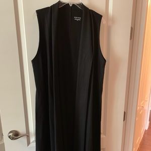 Long shawl neck vest